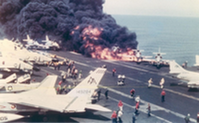 USS Forrestal Fire