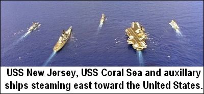 BB-62 & CVA-43 Underway